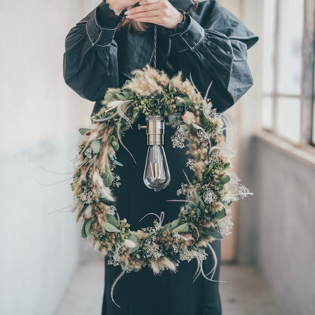 ドライフラワーシャンデリア (リース / ペンライト / その他